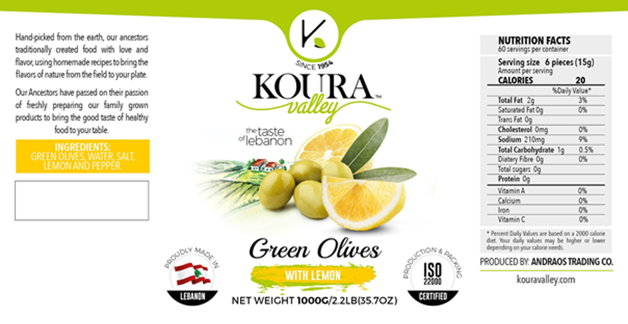 GREEN OLIVES WITH LEMON Image