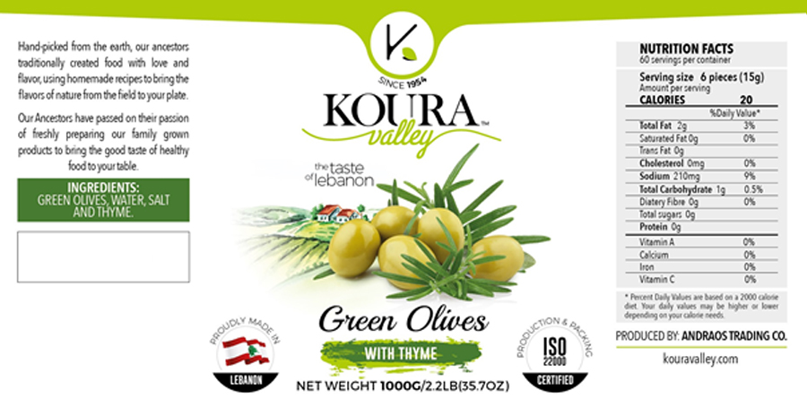 GREEN OLIVES WITH THYME Image